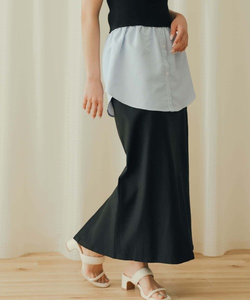 SENSE OF PLACE by URBAN RESEARCH（センスオブプレイスバイアーバンリサーチ）の「ストレッチサスツキハイウエストスカート（スカート・レディース・ブラック/ライトベージュ/モカ/オレンジ/イエロー・X-SMALL/SMALL/MEDIUM/LARGE/TALL）」の15枚目の写真