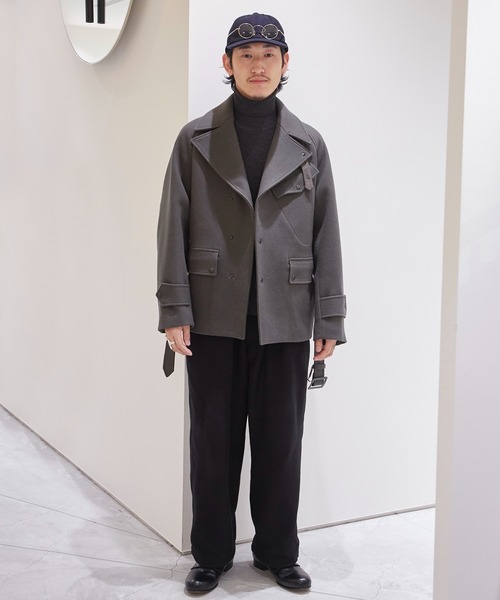 Scye(サイ)の「【Scye / サイ】Super140 Wool Melton Motorcycle Jacket / スーパー140ウールメルトンモーターサイクルジャケット(ライダースジャケット・メンズ・グリーン・38/36)」の12枚目の写真