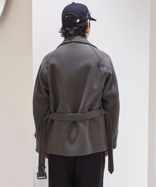 Scye(サイ)の「【Scye / サイ】Super140 Wool Melton Motorcycle Jacket / スーパー140ウールメルトンモーターサイクルジャケット(ライダースジャケット・メンズ・グリーン・38/36)」の7枚目の写真