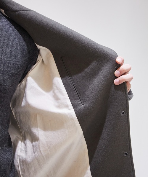 Scye(サイ)の「【Scye / サイ】Super140 Wool Melton Motorcycle Jacket / スーパー140ウールメルトンモーターサイクルジャケット(ライダースジャケット・メンズ・グリーン・38/36)」の5枚目の写真