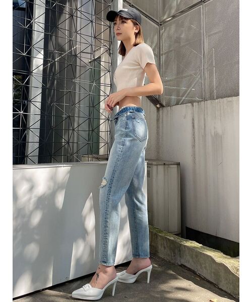 GYDA（ジェイダ）の「GGバックルポインテッドミュール（パンプス・レディース・オフホワイト/ブラック・SMALL/MEDIUM/LARGE）」の8枚目の写真