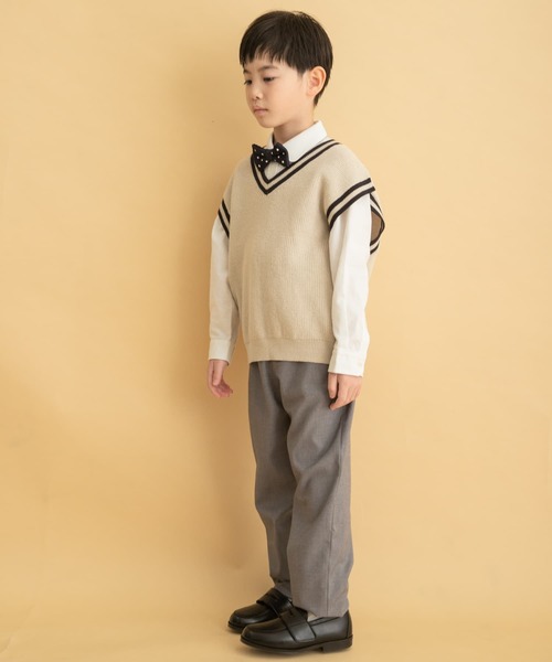 URBAN RESEARCH DOORS（アーバンリサーチドアーズ）の「『親子リンク』Vネック片畦ニットベスト(KIDS)（ベスト・キッズ・ナチュラル・105/120/135）」の14枚目の写真