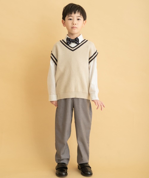 URBAN RESEARCH DOORS（アーバンリサーチドアーズ）の「『親子リンク』Vネック片畦ニットベスト(KIDS)（ベスト・キッズ・ナチュラル・105/120/135）」の16枚目の写真