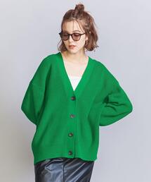 BEAUTY&YOUTH UNITED ARROWS | オーバー Vネック 畦ニット カーディガン -ウォッシャブル-(カーディガン/ボレロ)