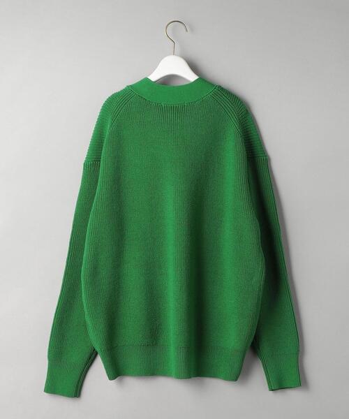 BEAUTY&YOUTH UNITED ARROWS(ビューティーアンドユースユナイテッドアローズ)の「オーバー Vネック 畦ニット カーディガン -ウォッシャブル-(カーディガン/ボレロ・レディース・クリーム/ネイビー/ケリー・FREE)」の17枚目の写真