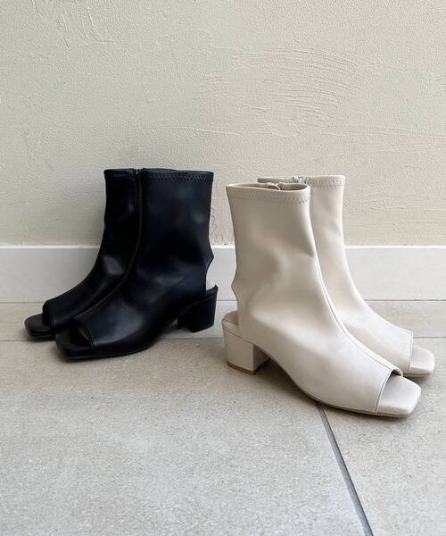 MAJESTIC LEGON（マジェスティックレゴン）の「オープンブーツサンダル（サンダル・レディース・ブラック/アイボリー・MEDIUM/LARGE）」の13枚目の写真