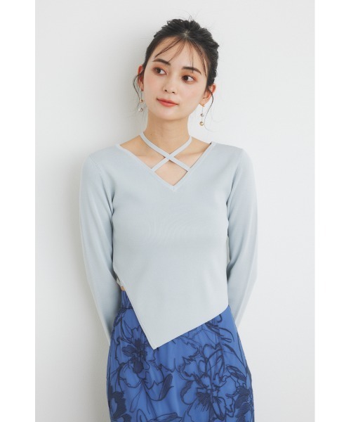 rienda - リエンダ　ニット ポケット刺繍ニットトップス（ニット/セーター）｜rienda
