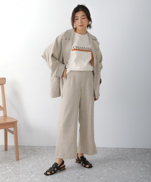 Bou Jeloud(ブージュルード)の「【セットアップ可能】リネンライクストレートパンツ(その他パンツ・レディース・ブラウン/ベージュ・38)」の4枚目の写真