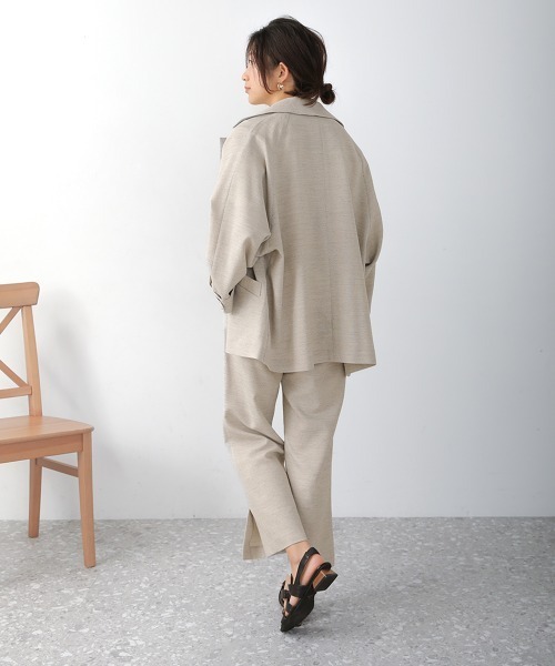 Bou Jeloud(ブージュルード)の「【セットアップ可能】リネンライクストレートパンツ(その他パンツ・レディース・ブラウン/ベージュ・38)」の8枚目の写真