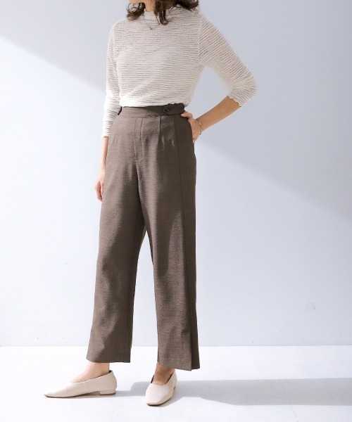 Bou Jeloud(ブージュルード)の「【セットアップ可能】リネンライクストレートパンツ(その他パンツ・レディース・ブラウン/ベージュ・38)」の18枚目の写真