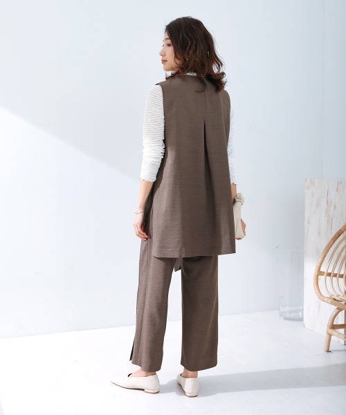 Bou Jeloud(ブージュルード)の「【セットアップ可能】リネンライクストレートパンツ(その他パンツ・レディース・ブラウン/ベージュ・38)」の22枚目の写真