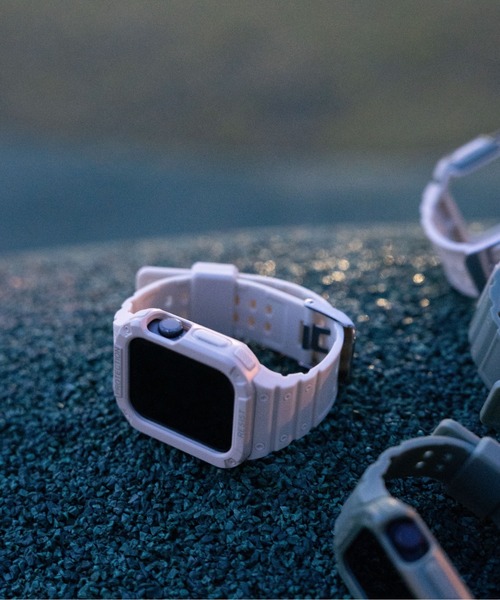 zandy（ズィーアンドワイ）の「zandy ズィー・アンド・ワイ/ Apple Watch【スポーツ一体式バンド】 アップルウォッチバンド 一体式ベルト /// sports1（デジタル腕時計・メンズ・ホワイト/クリア/ピンク/グレー/ライトグレー/ブラック/エメラルドブルー/ブラック×シルバー/ブラック×ピンク/ブラック×ゴールド/ピンクゴールド/ホワイト×ゴールド/アイボリー系/アイボリー/カーキ/カーキ系・S/M）」の9枚目の写真