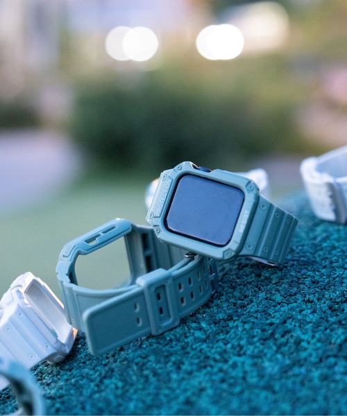 zandy（ズィーアンドワイ）の「zandy ズィー・アンド・ワイ/ Apple Watch【スポーツ一体式バンド】 アップルウォッチバンド 一体式ベルト /// sports1（デジタル腕時計・メンズ・ホワイト/クリア/ピンク/グレー/ライトグレー/ブラック/エメラルドブルー/ブラック×シルバー/ブラック×ピンク/ブラック×ゴールド/ピンクゴールド/ホワイト×ゴールド/アイボリー系/アイボリー/カーキ/カーキ系・S/M）」の11枚目の写真