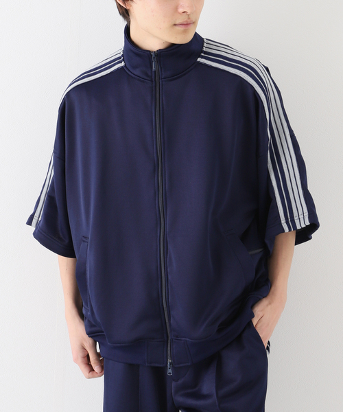 is-ness(イズネス)の「【is-ness / イズネス】SHORT SLEEVE TRACK JACKET(その他アウター・メンズ・ブラック/ネイビー・MEDIUM/LARGE)」の2枚目の写真