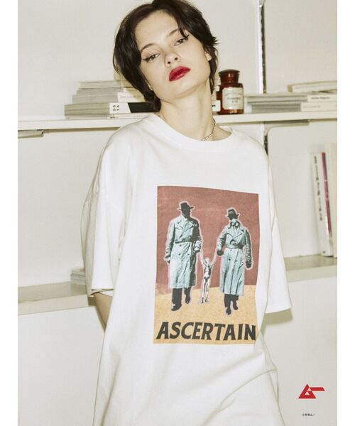 jouetie(ジュエティ)の「ムー BIG Tシャツ【コラボ】(Tシャツ/カットソー・レディース・ブラック/オフホワイト/ブルー・MEDIUM)」の1枚目の写真