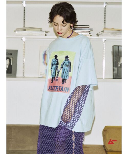 jouetie(ジュエティ)の「ムー BIG Tシャツ【コラボ】(Tシャツ/カットソー・レディース・ブラック/オフホワイト/ブルー・MEDIUM)」の3枚目の写真