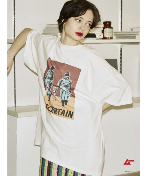 jouetie(ジュエティ)の「ムー BIG Tシャツ【コラボ】(Tシャツ/カットソー・レディース・ブラック/オフホワイト/ブルー・MEDIUM)」の11枚目の写真