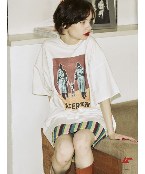 jouetie(ジュエティ)の「ムー BIG Tシャツ【コラボ】(Tシャツ/カットソー・レディース・ブラック/オフホワイト/ブルー・MEDIUM)」の16枚目の写真