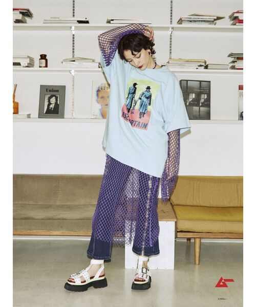 jouetie(ジュエティ)の「ムー BIG Tシャツ【コラボ】(Tシャツ/カットソー・レディース・ブラック/オフホワイト/ブルー・MEDIUM)」の13枚目の写真