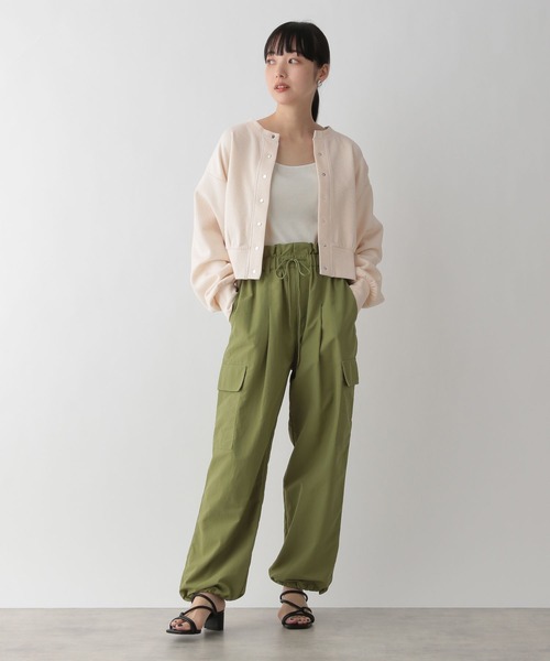 LOWRYS FARM（ローリーズファーム）の「カットカーディガンＬＳ　191163（カーディガン/ボレロ・レディース・グレー/ブラック/アイボリー/グリーン・FREE）」の9枚目の写真