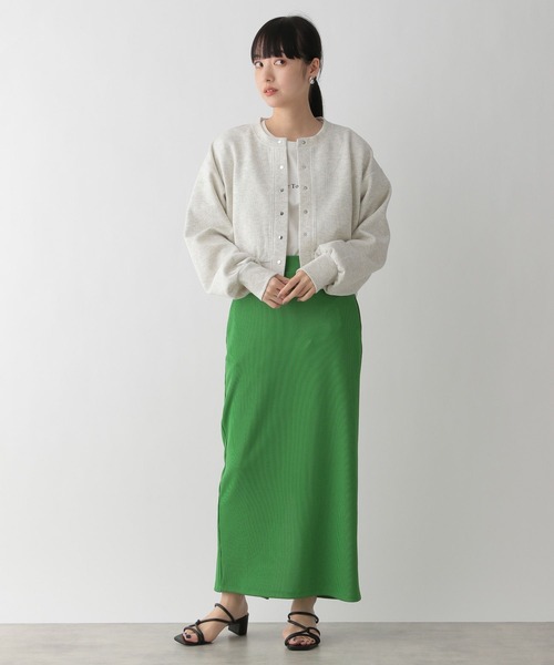 LOWRYS FARM（ローリーズファーム）の「カットカーディガンＬＳ　191163（カーディガン/ボレロ・レディース・グレー/ブラック/アイボリー/グリーン・FREE）」の12枚目の写真