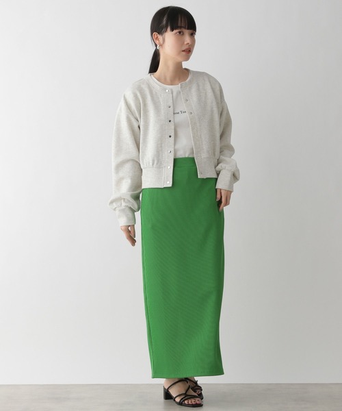 LOWRYS FARM（ローリーズファーム）の「カットカーディガンＬＳ　191163（カーディガン/ボレロ・レディース・グレー/ブラック/アイボリー/グリーン・FREE）」の13枚目の写真