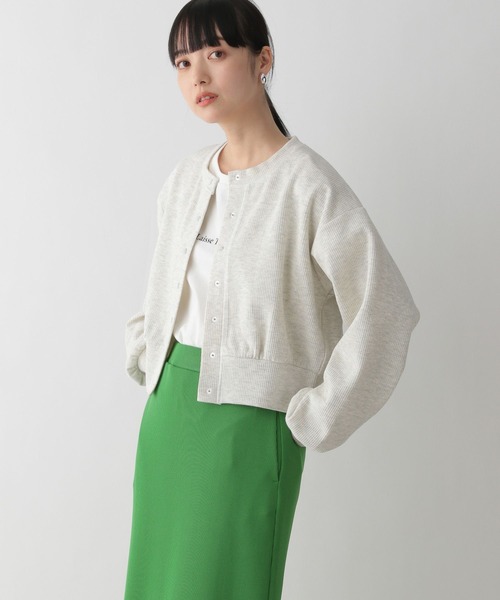 LOWRYS FARM（ローリーズファーム）の「カットカーディガンＬＳ　191163（カーディガン/ボレロ・レディース・グレー/ブラック/アイボリー/グリーン・FREE）」の14枚目の写真