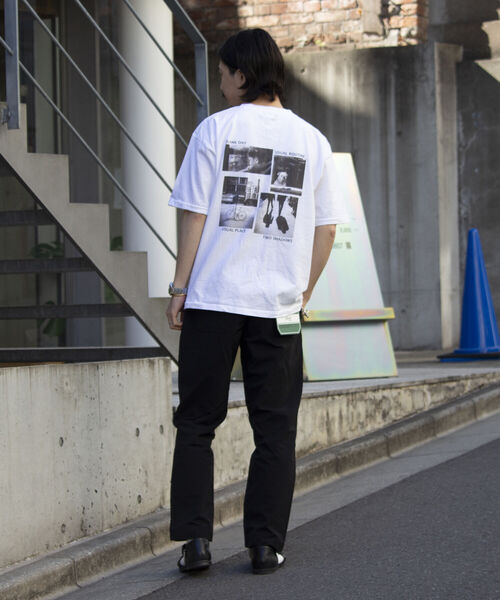 GLOSTER(グロスター)の「【GLOSTER/グロスター】バックプリント フォトプリントクルーネックTシャツ ドロップショルダー(Tシャツ/カットソー・メンズ・ブラック/ホワイト系その他2/ホワイト系その他/アッシュグレー・L/M)」の13枚目の写真