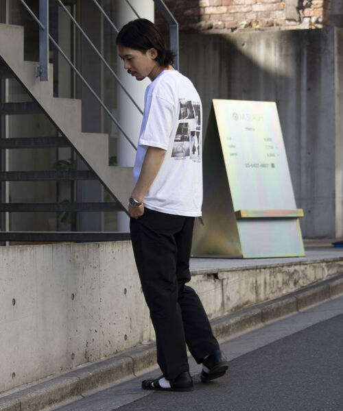 GLOSTER(グロスター)の「【GLOSTER/グロスター】バックプリント フォトプリントクルーネックTシャツ ドロップショルダー(Tシャツ/カットソー・メンズ・ブラック/ホワイト系その他2/ホワイト系その他/アッシュグレー・L/M)」の14枚目の写真