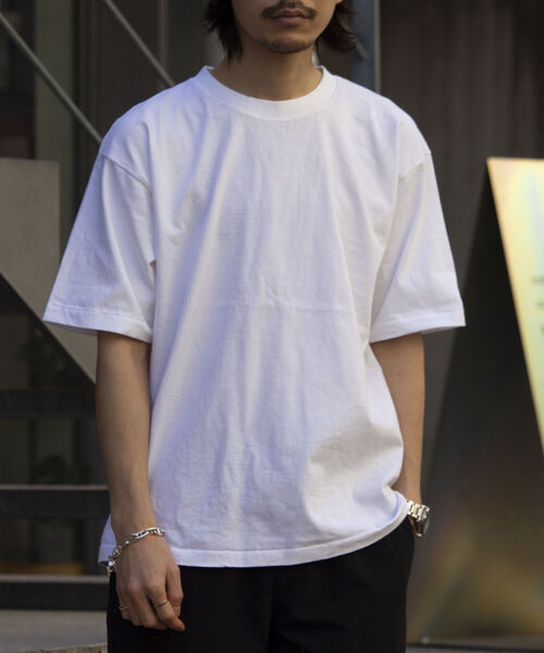 GLOSTER(グロスター)の「【GLOSTER/グロスター】バックプリント フォトプリントクルーネックTシャツ ドロップショルダー(Tシャツ/カットソー・メンズ・ブラック/ホワイト系その他2/ホワイト系その他/アッシュグレー・L/M)」の16枚目の写真
