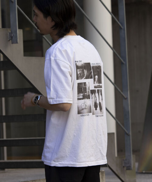 GLOSTER(グロスター)の「【GLOSTER/グロスター】バックプリント フォトプリントクルーネックTシャツ ドロップショルダー(Tシャツ/カットソー・メンズ・ブラック/ホワイト系その他2/ホワイト系その他/アッシュグレー・L/M)」の18枚目の写真