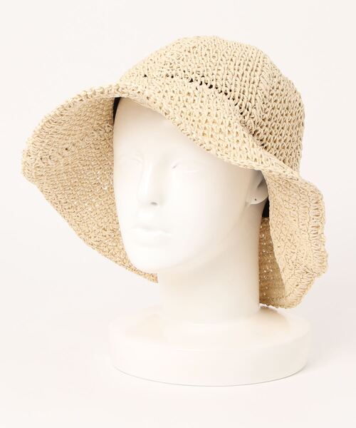 one wayザッカ（ワンウェイザッカ）の「ペーパーチューリップハット（ハット・レディース・ベージュ/ライトブラウン・FREE）」の8枚目の写真