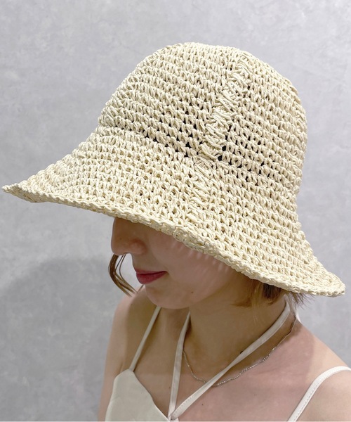 one wayザッカ（ワンウェイザッカ）の「ペーパーチューリップハット（ハット・レディース・ベージュ/ライトブラウン・FREE）」の11枚目の写真