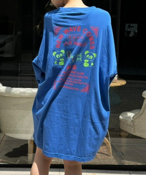 Candy Stripper（キャンディストリッパー）の「CND MAHJONG CLUB BIGBIG Tシャツ（Tシャツ/カットソー・レディース・ブラック/ピンク/オフホワイト/ブルー・2）」の3枚目の写真