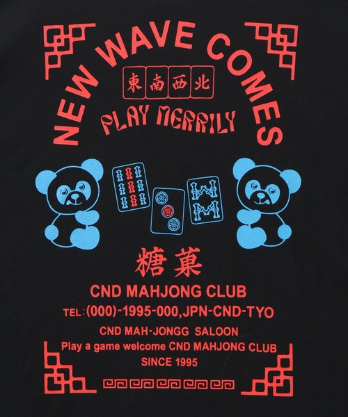 Candy Stripper（キャンディストリッパー）の「CND MAHJONG CLUB BIGBIG Tシャツ（Tシャツ/カットソー・レディース・ブラック/ピンク/オフホワイト/ブルー・2）」の6枚目の写真