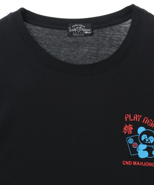 Candy Stripper（キャンディストリッパー）の「CND MAHJONG CLUB BIGBIG Tシャツ（Tシャツ/カットソー・レディース・ブラック/ピンク/オフホワイト/ブルー・2）」の7枚目の写真