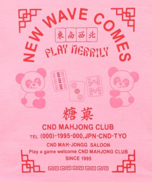 Candy Stripper（キャンディストリッパー）の「CND MAHJONG CLUB BIGBIG Tシャツ（Tシャツ/カットソー・レディース・ブラック/ピンク/オフホワイト/ブルー・2）」の17枚目の写真