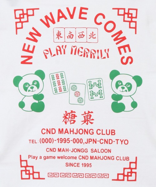 Candy Stripper（キャンディストリッパー）の「CND MAHJONG CLUB BIGBIG Tシャツ（Tシャツ/カットソー・レディース・ブラック/ピンク/オフホワイト/ブルー・2）」の16枚目の写真