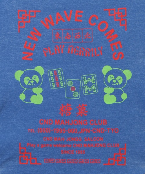 Candy Stripper（キャンディストリッパー）の「CND MAHJONG CLUB BIGBIG Tシャツ（Tシャツ/カットソー・レディース・ブラック/ピンク/オフホワイト/ブルー・2）」の18枚目の写真