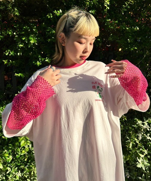【未使用新品】CANDY SWEETIE BIG BIG Tシャツ ホワイト Candy Stripper tシャツ CANDY SWEETIE BIG Tシャツ レディース
