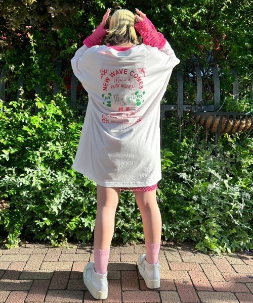 Candy Stripper（キャンディストリッパー）の「CND MAHJONG CLUB BIGBIG Tシャツ（Tシャツ/カットソー・レディース・ブラック/ピンク/オフホワイト/ブルー・2）」の22枚目の写真