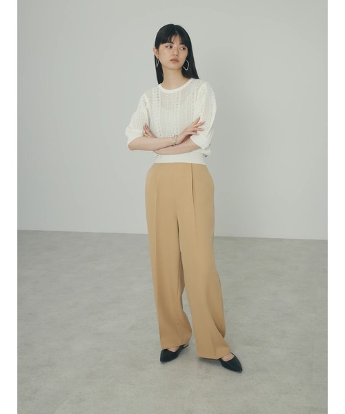 armonia（アルモニーア）の「a.透かし柄ニットプルオーバー（ニット/セーター・レディース・オフホワイト/ブラック/ライム・FREE）」の20枚目の写真