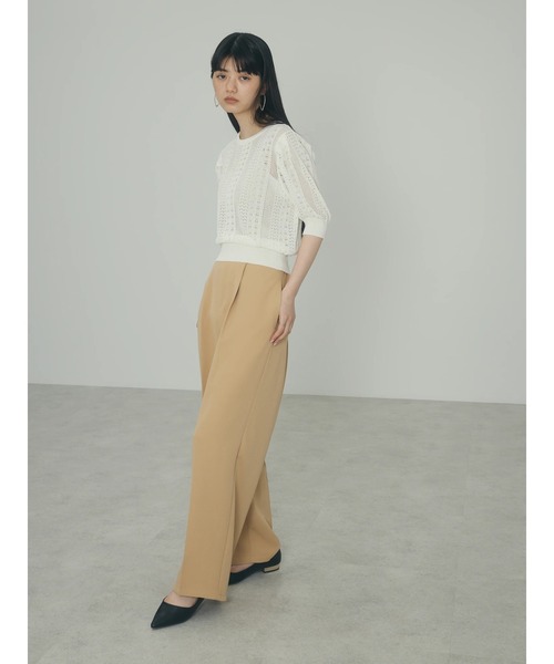 armonia（アルモニーア）の「a.透かし柄ニットプルオーバー（ニット/セーター・レディース・オフホワイト/ブラック/ライム・FREE）」の21枚目の写真