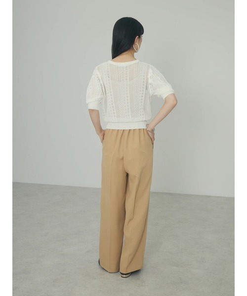 armonia（アルモニーア）の「a.透かし柄ニットプルオーバー（ニット/セーター・レディース・オフホワイト/ブラック/ライム・FREE）」の22枚目の写真