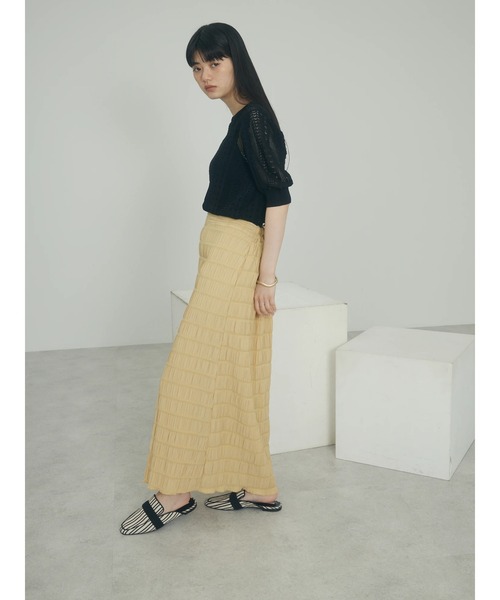 armonia（アルモニーア）の「a.透かし柄ニットプルオーバー（ニット/セーター・レディース・オフホワイト/ブラック/ライム・FREE）」の17枚目の写真