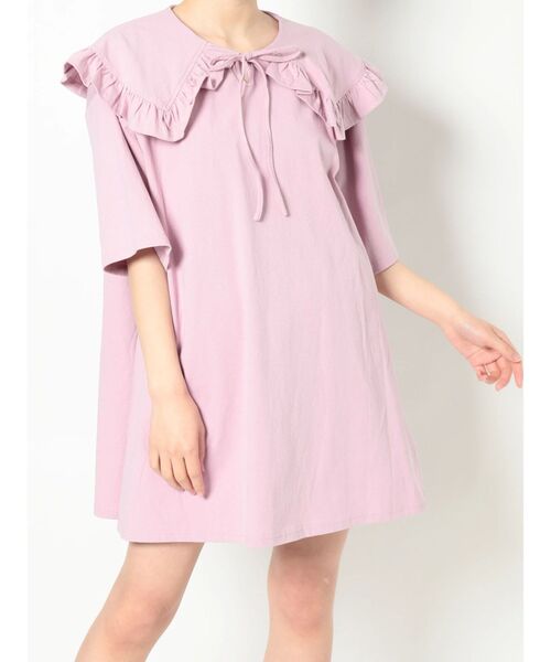 merry jenny（メリージェニー）の「フリルカラーカットトップス（Tシャツ/カットソー・レディース・オフホワイト/ピンク/ブルー・FREE）」の10枚目の写真