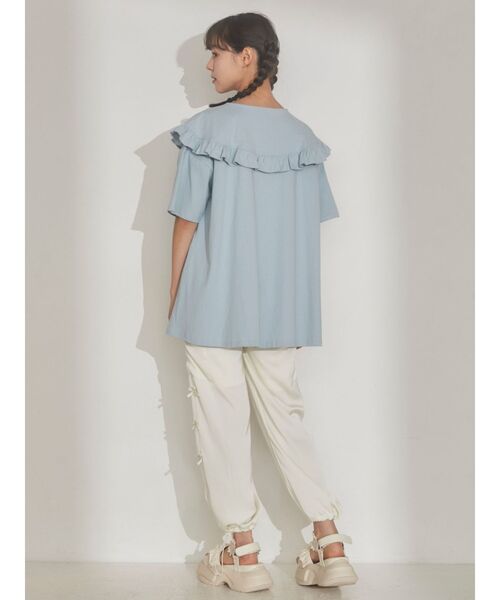 merry jenny（メリージェニー）の「フリルカラーカットトップス（Tシャツ/カットソー・レディース・オフホワイト/ピンク/ブルー・FREE）」の8枚目の写真