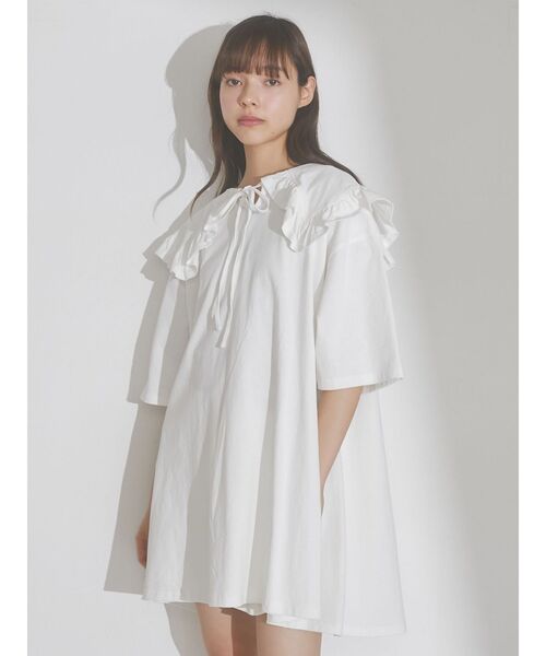 merry jenny（メリージェニー）の「フリルカラーカットトップス（Tシャツ/カットソー・レディース・オフホワイト/ピンク/ブルー・FREE）」の11枚目の写真