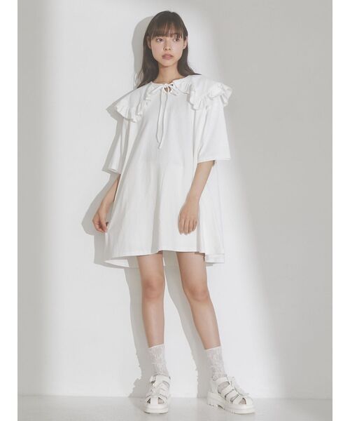 merry jenny（メリージェニー）の「フリルカラーカットトップス（Tシャツ/カットソー・レディース・オフホワイト/ピンク/ブルー・FREE）」の15枚目の写真