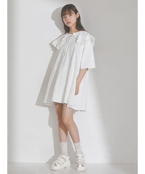 merry jenny（メリージェニー）の「フリルカラーカットトップス（Tシャツ/カットソー・レディース・オフホワイト/ピンク/ブルー・FREE）」の16枚目の写真